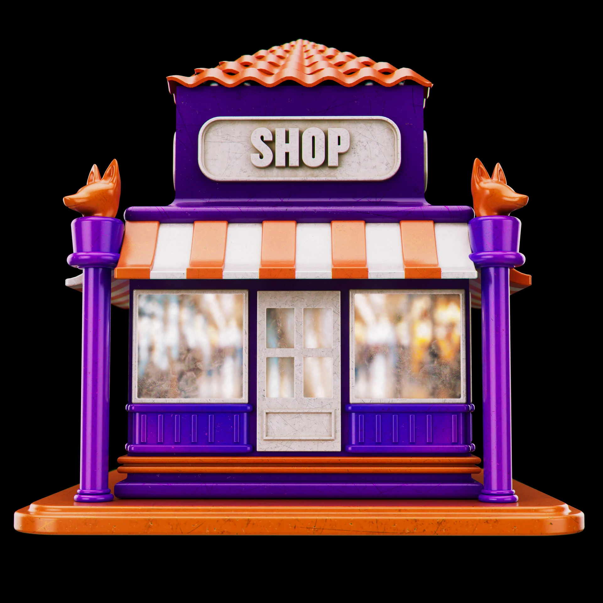 Foxy Coin Economy Buildings 3D render asset by David Zeitlin 09